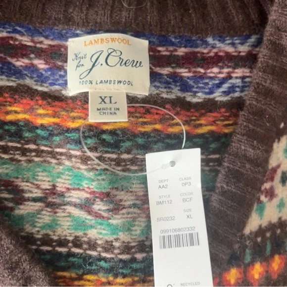 J crew lambswool fair isle sweater vest - Picture 2 of 2